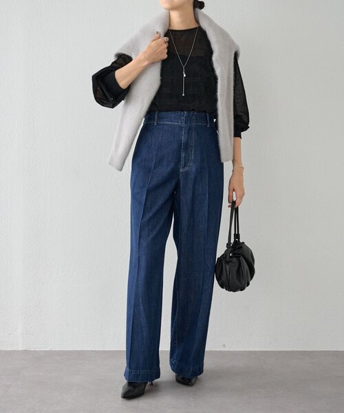 BEARDSLEY(ビアズリー)の「デニムスラックスパンツ(その他パンツ・レディース・インディゴブルー・1/0/2)」の16枚目の写真