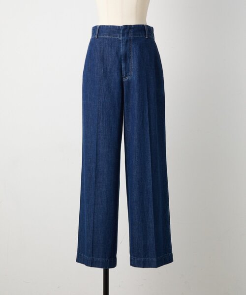 BEARDSLEY(ビアズリー)の「デニムスラックスパンツ(その他パンツ・レディース・インディゴブルー・1/0/2)」の12枚目の写真