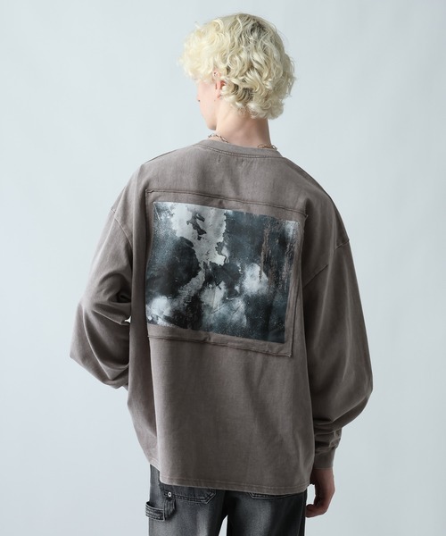 HARE（ハレ）の「ピグメントバックプリントカットLS(HARE)（Tシャツ 