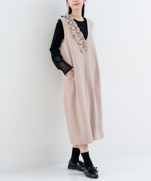 ANNA LUNA(アンナルナ)の「【ANNA LUNA】 袖シアー で 重ね着 も可愛く! 抜け感 をプラスする 万能 ニット(ニット/セーター・レディース・グレー/オフホワイト/ブラック/オレンジ・MEDIUM)」の14枚目の写真