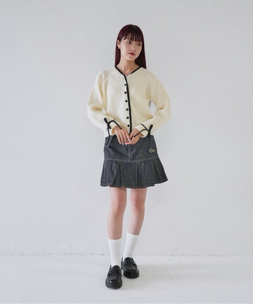 Uenui(ウニュイ)の「【 cunii 】 ribbon trim knit cardigan(カーディガン/ボレロ・レディース・グレー/ブラウン/ホワイト・FREE)」の16枚目の写真