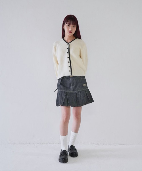 Uenui(ウニュイ)の「【 cunii 】 ribbon trim knit cardigan(カーディガン/ボレロ・レディース・グレー/ブラウン/ホワイト・FREE)」の21枚目の写真