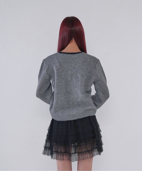 Uenui(ウニュイ)の「【 cunii 】 ribbon trim knit cardigan(カーディガン/ボレロ・レディース・グレー/ブラウン/ホワイト・FREE)」の10枚目の写真