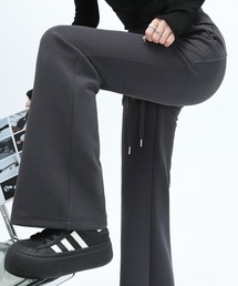 HANDO（ハンド）の「カジュアルだけどキレイ見え フレアパンツ スウェットパンツ 美脚 脚長 ハイウエスト オフィスカジュアル きれいめカジュアル レディース韓国（スウェットパンツ）」