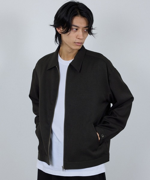 URBAN COLLECTION(アーバンコレクション)の「URBAN COLLECTION ラクウールジップアップブルゾン(ブルゾン・メンズ・ブラウン/ブラック・S/M/L/XL)」の9枚目の写真
