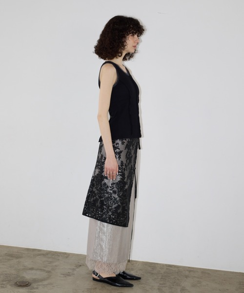 セール】【再入荷】 ダブルリボンレースラップクロス（ストール