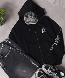 1111clothing(tH[N[WO)́yZbgAbv ΉzCVC S ZIPp[J[ / CVC fleece ZIP hoodie with sleeve logo(p[J[)