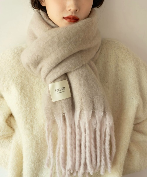 MIXフリンジマフラー（マフラー）｜hinari（ヒナリ）のファッション