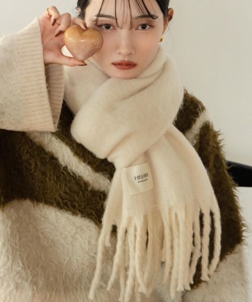 最終値下げ　ホワイト ファー マフラー フリンジ付き 最終値下げ ホワイト ファー マフラー フリンジ付き ファーマフラー