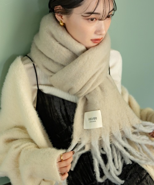 MIXフリンジマフラー（マフラー）｜hinari（ヒナリ）のファッション