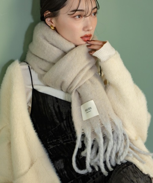 MIXフリンジマフラー（マフラー）｜hinari（ヒナリ）のファッション