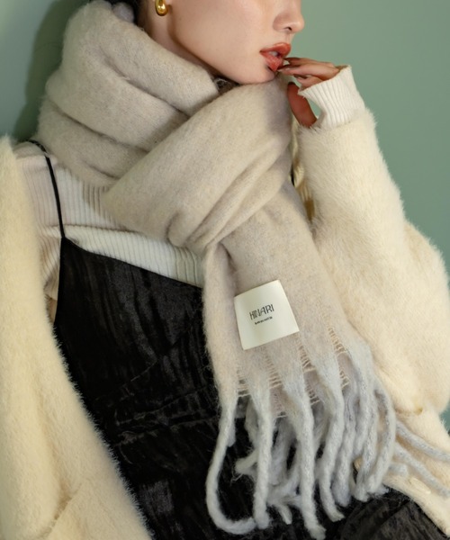MIXフリンジマフラー（マフラー）｜hinari（ヒナリ）のファッション