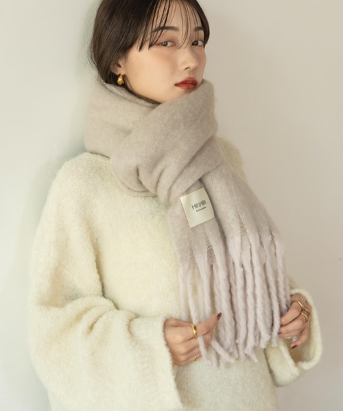 MIXフリンジマフラー（マフラー）｜hinari（ヒナリ）のファッション