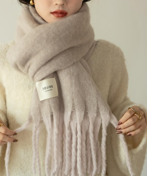 MIXフリンジマフラー（マフラー）｜hinari（ヒナリ）のファッション