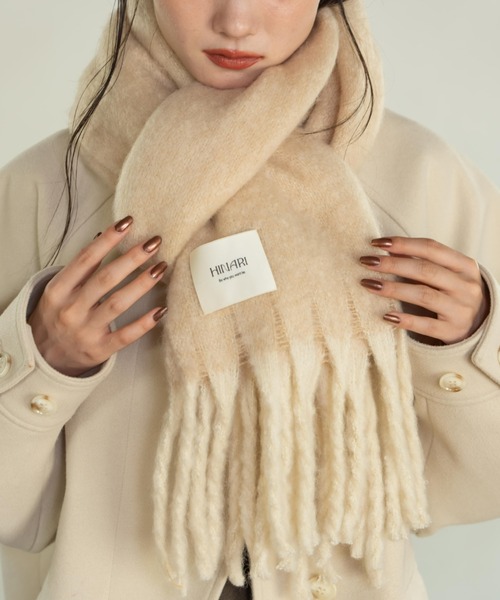 MIXフリンジマフラー（マフラー）｜hinari（ヒナリ）のファッション