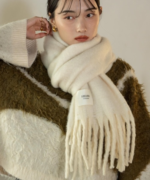 MIXフリンジマフラー（マフラー）｜hinari（ヒナリ）のファッション