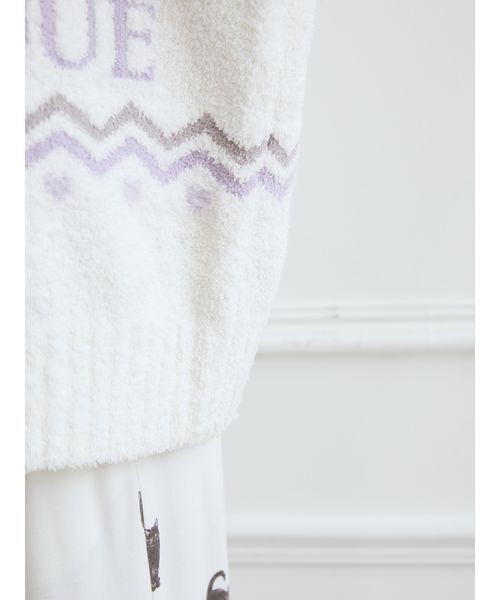 gelato pique（ジェラートピケ）の「CATジャガード衿付きカーディガン