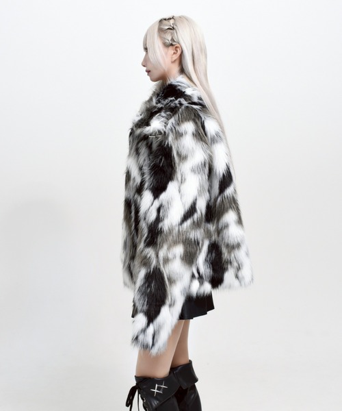 セール】『REFLEM/レフレム』ベルト付きクロップファージャケット