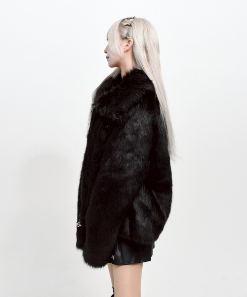 セール】『REFLEM/レフレム』ベルト付きクロップファージャケット