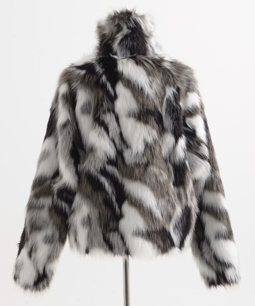 REFLEM/レフレム』ベルト付きクロップファージャケット（ブルゾン