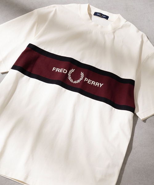 FRED PERRY EMBROIDERED PANEL T-SHIRT M2405
