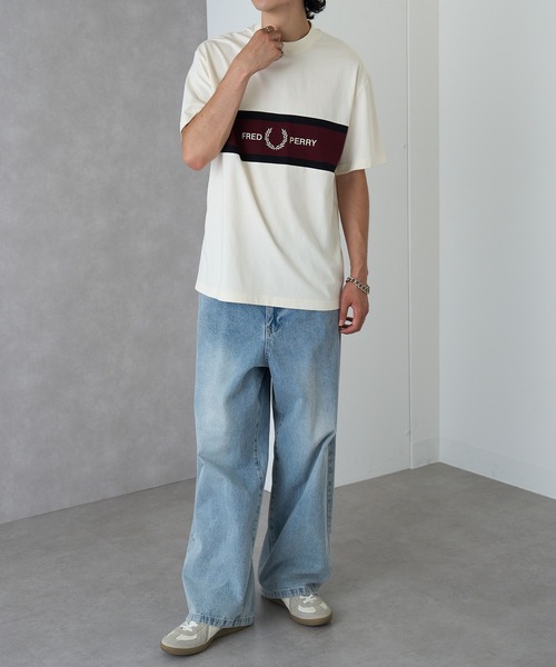 FRED PERRY(フレッドペリー)の「【FRED PERRY】EMBROIDERED PANEL T-SHIRT M2405(Tシャツ/カットソー・メンズ・オフホワイト/ブラック・S/XL/L/M)」の15枚目の写真