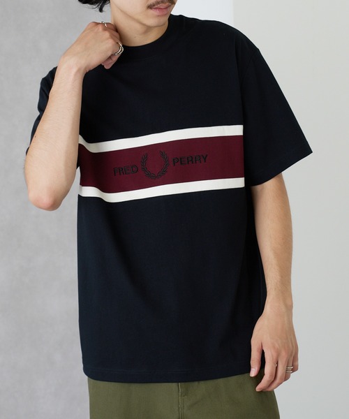 FRED PERRY(フレッドペリー)の「【FRED PERRY】EMBROIDERED PANEL T-SHIRT M2405(Tシャツ/カットソー・メンズ・オフホワイト/ブラック・S/XL/L/M)」の5枚目の写真