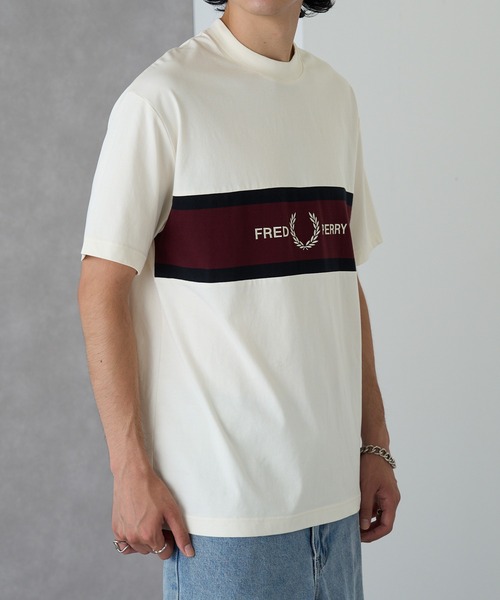 FRED PERRY(フレッドペリー)の「【FRED PERRY】EMBROIDERED PANEL T-SHIRT M2405(Tシャツ/カットソー・メンズ・オフホワイト/ブラック・S/XL/L/M)」の10枚目の写真
