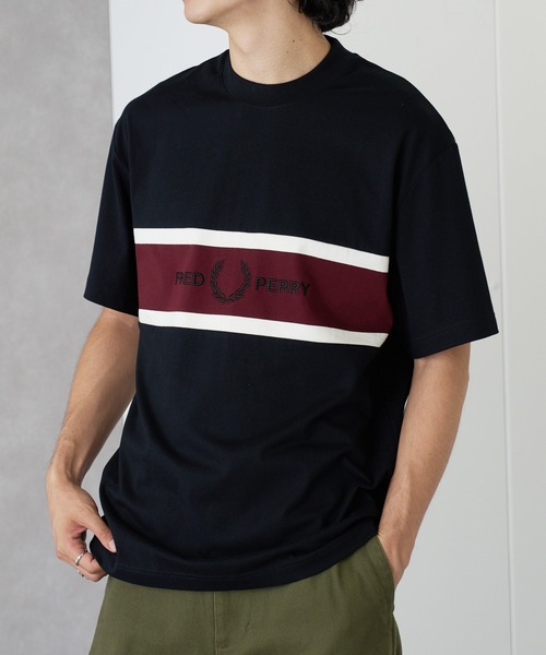 FRED PERRY(フレッドペリー)の「【FRED PERRY】EMBROIDERED PANEL T-SHIRT M2405(Tシャツ/カットソー・メンズ・オフホワイト/ブラック・S/XL/L/M)」の17枚目の写真