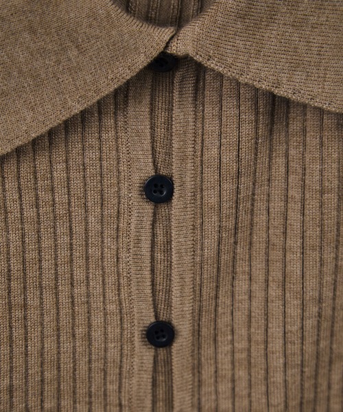 SALON adam et rope'（サロン アダム エ ロペ）の「【WEB限定】ウォッシャブルウールリブポロニットカーディガン（ニット/セーター・レディース・チャコールグレー/ベージュ/ブラック・FREE）」の22枚目の写真