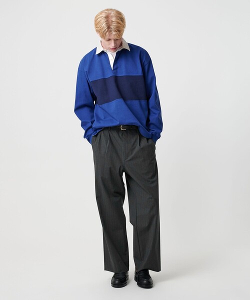 BEAUTY&YOUTH UNITED ARROWS（ビューティーアンドユースユナイテッドアローズ）の「ピンストライプ トロ 2プリーツ パンツ NO.9（スラックス・メンズ・ブラック/ダークグレー・XL/S/M/L）」の5枚目の写真