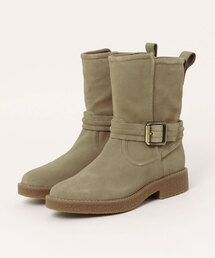 Clarks クラークス NELLA MID レディースブーツ エンジニア ミドルブーツ(ネラミッド) 26182890 ダークサンドスエード