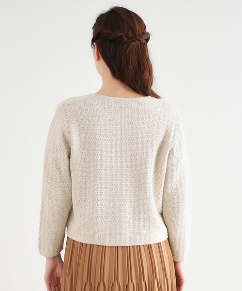 LAURA ASHLEY(ローラアシュレイ)の「【洗える/コットン100%/刻印ボタン】コームドコットンカーディガン(カーディガン/ボレロ・レディース・グレー/ネイビー・38/40)」の13枚目の写真