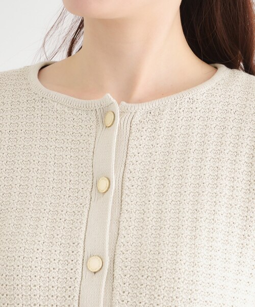 LAURA ASHLEY(ローラアシュレイ)の「【洗える/コットン100%/刻印ボタン】コームドコットンカーディガン(カーディガン/ボレロ・レディース・グレー/ネイビー・38/40)」の14枚目の写真