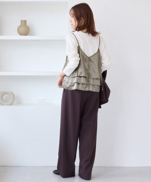 VIS（ビス）の「【WEB限定】サテンフリルビスチェ/2WAY（キャミソール・レディース・ブラック/ブラウン系その他/ベージュ系その他・FREE）」の15枚目の写真