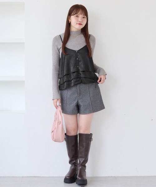 VIS（ビス）の「【WEB限定】サテンフリルビスチェ/2WAY（キャミソール・レディース・ブラック/ブラウン系その他/ベージュ系その他・FREE）」の11枚目の写真