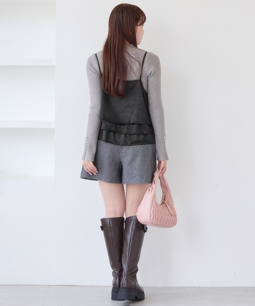 VIS（ビス）の「【WEB限定】サテンフリルビスチェ/2WAY（キャミソール・レディース・ブラック/ブラウン系その他/ベージュ系その他・FREE）」の12枚目の写真