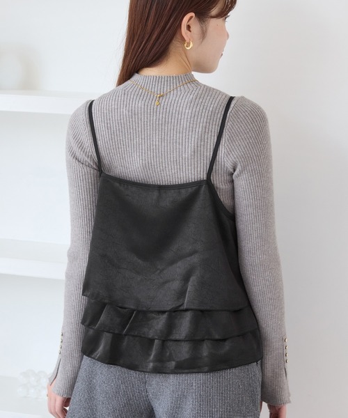 VIS（ビス）の「【WEB限定】サテンフリルビスチェ/2WAY（キャミソール・レディース・ブラック/ブラウン系その他/ベージュ系その他・FREE）」の9枚目の写真