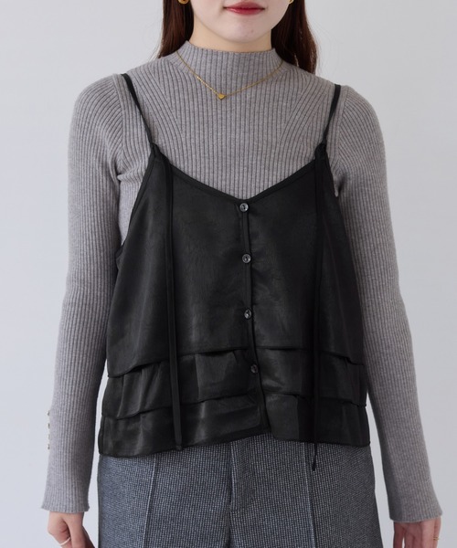 VIS（ビス）の「【WEB限定】サテンフリルビスチェ/2WAY（キャミソール・レディース・ブラック/ブラウン系その他/ベージュ系その他・FREE）」の16枚目の写真