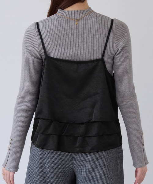 VIS（ビス）の「【WEB限定】サテンフリルビスチェ/2WAY（キャミソール・レディース・ブラック/ブラウン系その他/ベージュ系その他・FREE）」の18枚目の写真