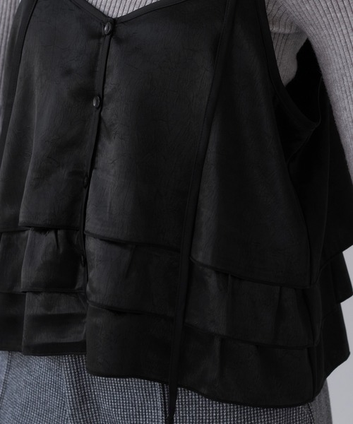 VIS（ビス）の「【WEB限定】サテンフリルビスチェ/2WAY（キャミソール・レディース・ブラック/ブラウン系その他/ベージュ系その他・FREE）」の20枚目の写真