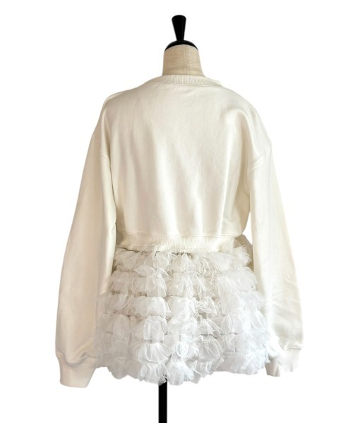 HONEY MI HONEY（ハニーミーハニー）の「tulle peplum sweat（スウェット・レディース・ホワイト/グレー/ブラック/サックスブルー・FREE）」の10枚目の写真