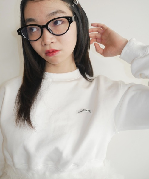 HONEY MI HONEY（ハニーミーハニー）の「tulle peplum sweat（スウェット・レディース・ホワイト/グレー/ブラック/サックスブルー・FREE）」の15枚目の写真