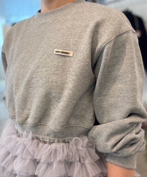HONEY MI HONEY（ハニーミーハニー）の「tulle peplum sweat（スウェット・レディース・ホワイト/グレー/ブラック/サックスブルー・FREE）」の22枚目の写真