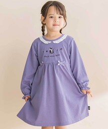 Noeil aime BeBe（ノイユエイムベベ）の「レースフリル襟インレイワンピース（ワンピース）」