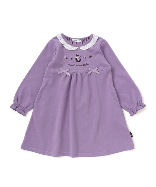 Noeil aime BeBe（ノイユエイムベベ）の「レースフリル襟インレイワンピース（ワンピース・キッズ・ピンク/パープル・90cm/100cm/130cm/110cm/120cm）」の13枚目の写真