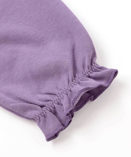 Noeil aime BeBe（ノイユエイムベベ）の「レースフリル襟インレイワンピース（ワンピース・キッズ・ピンク/パープル・90cm/100cm/130cm/110cm/120cm）」の6枚目の写真