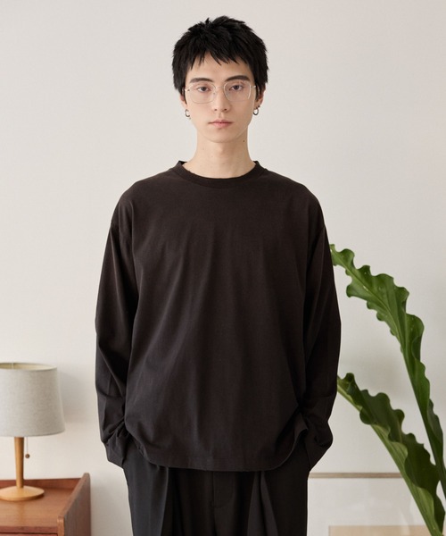 LUCY(ルーシー)の「LUCY/【25年秋冬新作】ルーズスプレーロンT(Tシャツ/カットソー・メンズ・オフホワイト/ブラック・MEDIUM/LARGE)」の2枚目の写真