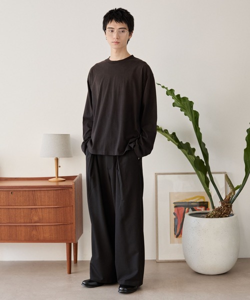 LUCY(ルーシー)の「LUCY/【25年秋冬新作】ルーズスプレーロンT(Tシャツ/カットソー・メンズ・オフホワイト/ブラック・MEDIUM/LARGE)」の20枚目の写真