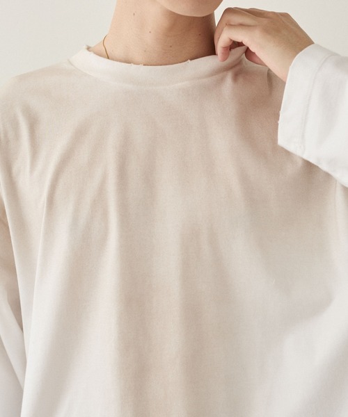 LUCY(ルーシー)の「LUCY/【25年秋冬新作】ルーズスプレーロンT(Tシャツ/カットソー・メンズ・オフホワイト/ブラック・MEDIUM/LARGE)」の21枚目の写真